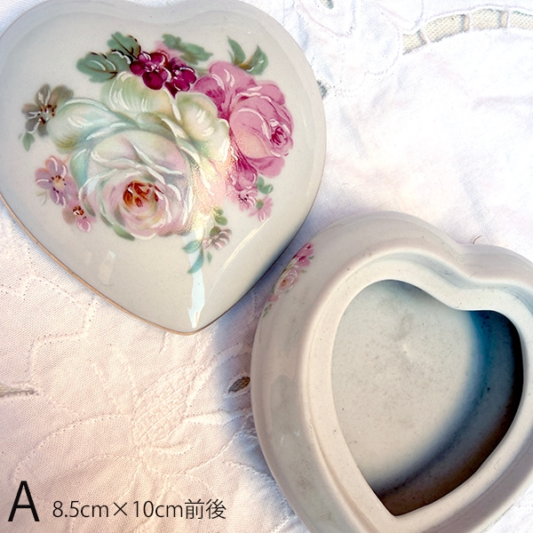 ポルトガル買付 ヨーロッパリモージュボックス ピルケース 陶器アクセサリーケース アンティーク陶器ジュエリーケース   蚤の市買い付け 営業日即日発送