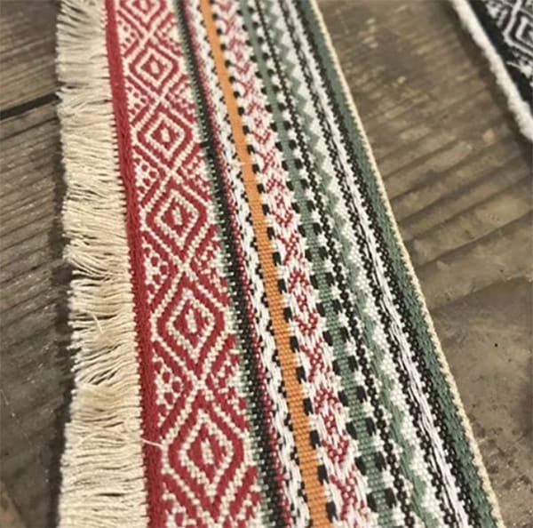 5cm幅 再入荷なし オルテガ柄フリンジテープ 刺繍リボン 幅広リボン ギターストラップ ショルダーストラップカメラチェーン作りベルト 営業日即日発送 [ワールデザインbistarai]