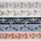 3cm幅 インド刺繍リボンリーフモチーフボタニカル小花柄 チュールリボン ラメ手芸用リボンブレード販売 営業日即日発送 [ワールデザインbistarai]