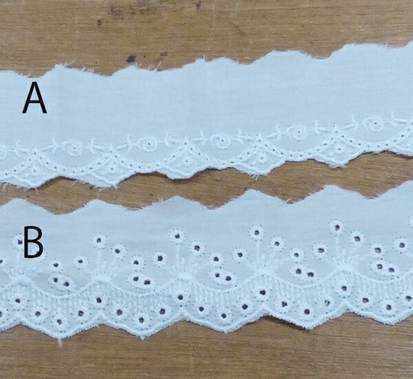 4cm幅 ドイツ コットンレーステープ ドイツ手芸用品 手芸用テープ ヨーロッパレース スカラップ模様刺繍レースパーツ 営業日即日発送