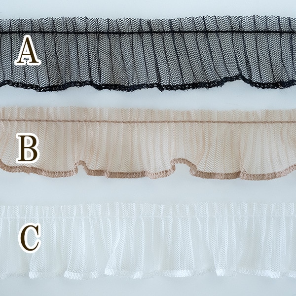 3cm幅 プリーツシフォンケミカルレース フリルレースリボン リボンチャーム キンブレリボン カバン飾りアクセサリーぬいぐるみキーホルダーデコパーツ 缶バッジロゼット作り お人形ドレス 営業日即日発送 