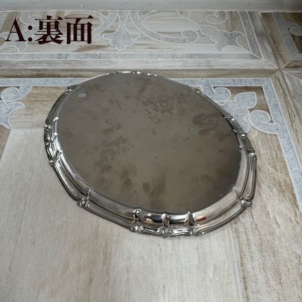 イタリア シルバープレート レア物ヨーロッパトレイ アンティークプレート トレイ インテリア雑貨 蚤の市 営業日即日発送 ＜送料無料＞