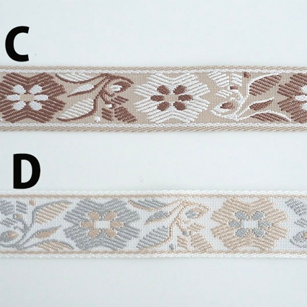 4cm幅 厚手手芸用テープ 花柄刺繍チロリアンテープ  フラワー刺繍リボン 丈夫な厚手生地の持ち手テープ 中幅手芸テープ 中型大型犬の首輪 ハンドメイドハーネス作り 手芸用リボン ギターストラップ チロルテープ 営業日即日発送[ワールデザインbistarai]