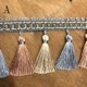 9cm幅 ゴージャス特大タッセルテープ フリンジブレード カーテンタッセル留め具 ガーランド バックチャーム タッセルピアスパーツ 営業日即日発送