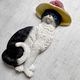 アンティーク 猫 置物 CAT  レア物ネコ陶器 アンティーク ヨーロッパアンティーク インテリア雑貨 蚤の市買い付け 営業日即日発送 [ワールデザインbistarai]