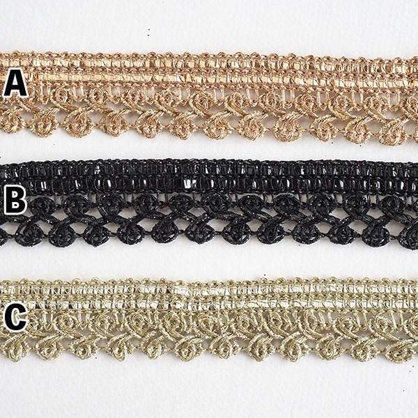 1.8cm幅 インド刺繍リボン メッシュリボン メタリックカラーリボン ラメリボンブレード ダンス衣装 営業日即日発送 