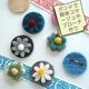 3cm 5個羊毛フェルトフラワーパーツ カラフルウールお花モチーフ フェルトオーナメント アクセサリーパーツ SDGs製品  営業日即日発送 