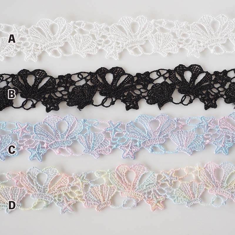 2.5cm幅 シェルモチーフリボン リトルマーメイドリボン レインボー染め 簡単ぬい服ドレスハンドメイド用リボン 推しぬい材料 バックチャーム ぬいぐるみキーホルダー クリア収納ポーチ カードフォトケースデコパーツ 営業日即日発送