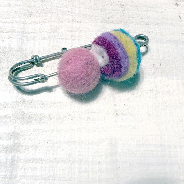 2cm 5個うずまき羊毛フェルトボール オーナメント資材 アクセサリーデコレーションパーツ ウール ネパールフェアトレード SDGs製品 営業日即日発送 