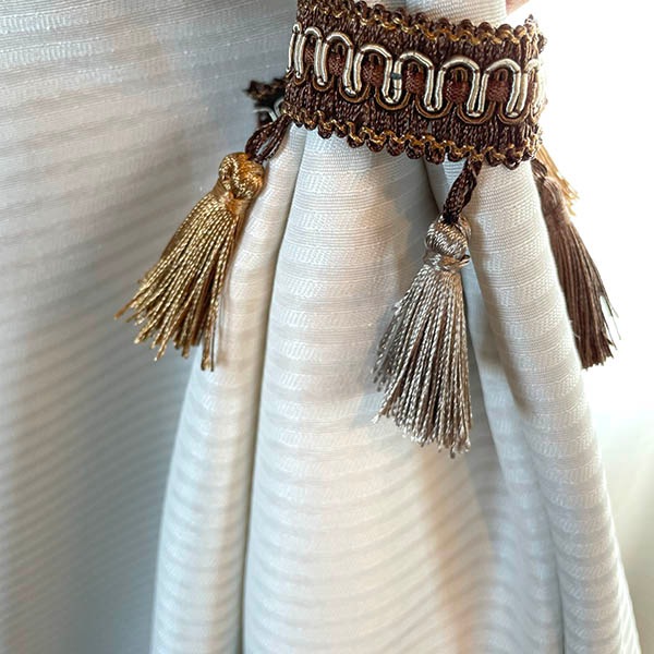 8cm幅 タッセル約7個 特大サイズ光沢タッセルテープ カーテン装飾留め具 テーブルクロスランプシェード装飾 営業日即日発送 