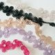 3cm幅 お花7個分 シフォンフラワーレース お花モチーフレース パール付きフラワーケミカルレースパーツ シューズチャームパーツ ぬい活  和装髪飾り資材 コサージュ作り 推し活グッズ作り 推しカラー 営業日即日発送 [ワールデザインbistarai]