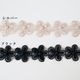 3cm幅 お花7個分 シフォンフラワーレース お花モチーフレース パール付きフラワーケミカルレースパーツ シューズチャームパーツ ぬい活  和装髪飾り資材 コサージュ作り 推し活グッズ作り 推しカラー 営業日即日発送 [ワールデザインbistarai]