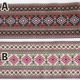 7.5cm幅 オルテガ柄太幅ジャガード刺繍インドリボン ハンドメイドがまぐち作り 特大幅刺繍リボン チロルテープ カードケースポーチ 営業日即日発送[ワールデザインbistarai]