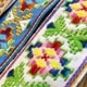 4.5cm幅 ネイティブ柄刺繍リボン ショルダーテープ オルテガ柄手芸用テープ ギターストラップ作り カメラチェーン 推しワッペンベースストラップ 太幅チロリアンテープ 営業日即日発送 [ワールデザインbistarai]