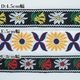 幅4.5cm 6cm チロリアンテープ 花柄 刺繍 ヨーロッパ風  厚手 リボンテープ 持ち手テープ ショルダーストラップ バッグ持ち手 ギターストラップ ハンドメイド資材 インテリア装飾 手芸材料 ヨーロピアンテープ 刺繍リボン エーデルワイス マーガレット 営業日即日発送 [ワールデザインbistarai]