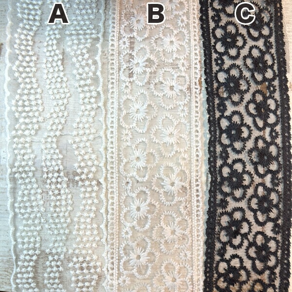 7cm幅 メッシュレース ケミカルレース刺繍リボン 太幅輸入リボンブレード ウエディング装飾 営業日即日発送 