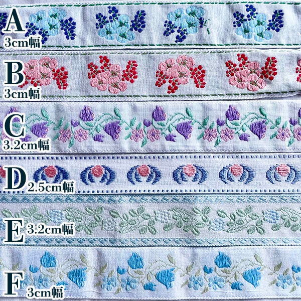 2.5から3.8cm幅 在庫希少イタリア南チロル地方 レトロチロルテープ チロリアンテープ ヨーロッパ手芸用品 ヴィンテージリボン 営業日即日発送