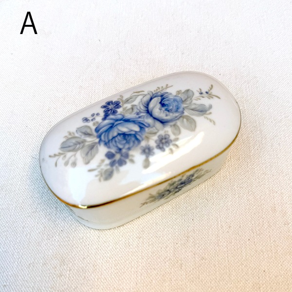 ポルトガル買付 ヨーロッパリモージュボックス アンティーク ピルケース  ヨーロッパ 花柄 小物入れ フランス ヴィンテージ 陶器 蚤の市 一点もの コレクション   蚤の市買い付け 営業日即日発送[ワールデザインbistarai]