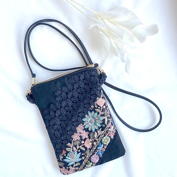 約5.5cm幅 スパンコール刺繍入り 中幅手芸用リボン 花柄インド刺繍リボン 太幅リボンブレード 幅広インドリボン 手芸用チュールリボン 浅草橋手芸用品卸 営業日即日発送