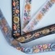 2.3cm幅 インド刺繍リボン 花柄チロリアンテープ 輸入リボンブレード インテリア雑貨 手芸用パーツ 営業日即日発送 