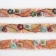 2.7cm幅 インド刺繍リボン サリーシルク風小花柄チロリアンテープ なめらかリボン 手芸用テープ　刺繍テープ アロハ柄リボンブレード 営業日即日発送 [ワールデザインbistarai]