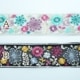 約5cm幅 花柄刺繍チュールリボン インド刺繍リボン ハンドメイド 簡単ヘアポニーフック作り キーチャーム材料パーツ販売 営業日即日発送[ワールデザインbistarai]