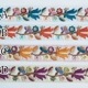 3.5cm幅 インドリボン 花柄 ロータス刺繍 チュールリボン ボタニカル柄 メッシュリボン ショルダーストラップ 営業日即日発送 [ワールデザインbistarai]