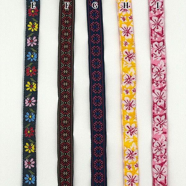 1cm幅 細幅手芸用テープ カラフルチロリアンテープ チェリー柄 花柄 フルーツ柄 タヒチアン ハワイアンモチーフリボン レトロ柄 花柄 チロルテープ ハンドメイド 推し活 ぬい活バックチャーム作り リボンヘアゴム 営業日即日発送 【ワールデザインmakiras】