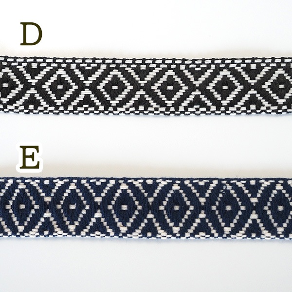 2.5cm幅 オルテガ柄 刺繍テープ 手芸用リボン 厚手テープ 推し色カラー キーチャーム ネイティブ柄男性用チロリアンテープ ペット犬猫ハーネス 首輪 リーシュ作り 営業日即日発送[ワールデザインbistarai]