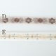 2.3cm幅 インド刺繍リボン 花柄刺繍メッシュチュールリボン 花柄チロリアンブレードハンドメイドスマホハンドストラップ作り 営業日即日発送 