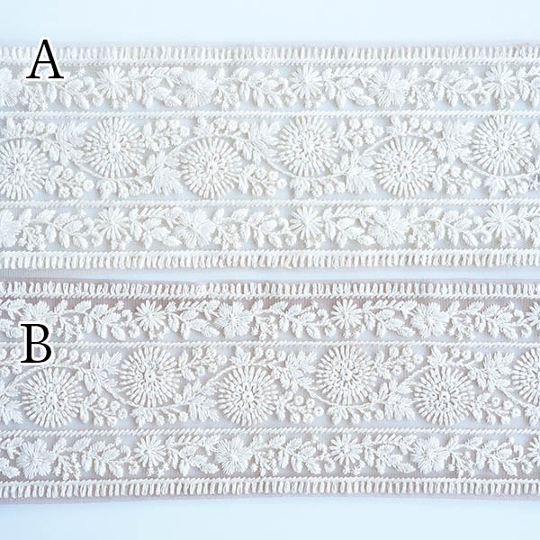 9cm幅 オリジナルデザイン太幅リボン チュールインド刺繍リボン 特大幅リボン ハンドメイドがまぐち財布 コインケース作り資材 営業日即日発送 [ワールデザインbistarai]