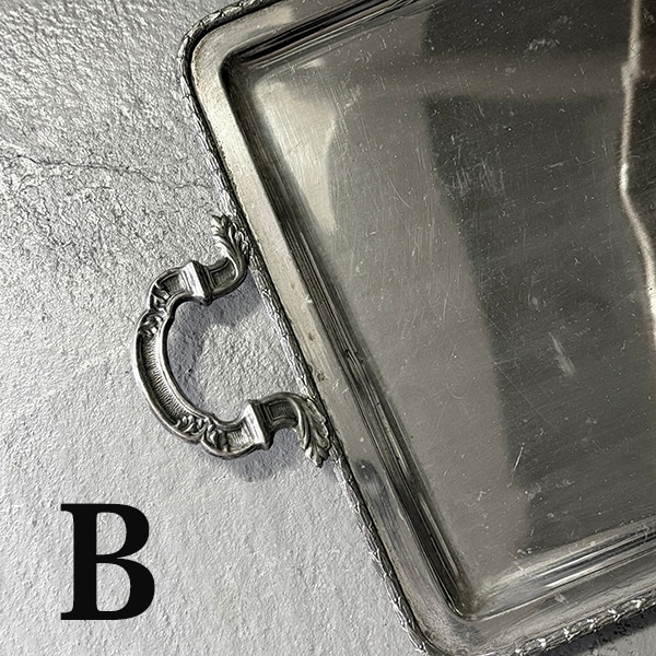 ヨーロッパアンティーク シルバープレート銀製プレートビンテージトレイ ヴィンテージサルヴァ インテリア雑貨 スペイン蚤の市買い付け 営業日即日発送  ＜送料無料＞