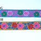3.2cm幅 ジャガード織風インドフラワー刺繍リボン チロリアンテープ お花刺繍テープ フラワープリント ショルダーストラップ資材  営業日即日発送 [ワールデザインbistarai]