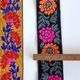 3.2cm幅 ジャガード織風インドフラワー刺繍リボン チロリアンテープ お花刺繍テープ フラワープリント ショルダーストラップ資材  営業日即日発送 [ワールデザインbistarai]