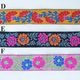 3.2cm幅 ジャガード織風インドフラワー刺繍リボン チロリアンテープ お花刺繍テープ フラワープリント ショルダーストラップ資材  営業日即日発送 [ワールデザインbistarai]