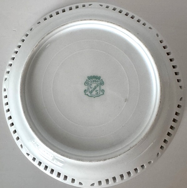 USA買付品 ヴィンテージカールシューマン花柄プレート1900年代 Carl Schumann Cut out Plate お皿  キッチン雑貨 営業日即日発送