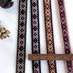1cm幅 細幅オルテガ柄刺繍テープ ネイティブ柄チロリアンテープ 手芸用リボン ハンドストラップ サコッシュショルダーストラップ キーリングチャーム資材 営業日即日発送[ワールデザインbistarai]