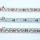 約1.7cm幅 細幅手芸用テープフラワーリボン ラメチロリアンテープ 花柄刺繍リボンブレード チロルテープ 営業日即日発送 [ワールデザインbistarai]