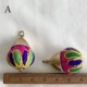 2個セット 真鍮アクセサリーパーツ インド刺繍アクセサリーパーツ 刺繍ピアスパーツ イヤリング作り バックチャームパーツ キーホルダー作り資材 民族ダンス衣装アパレル副資材 営業日即日発送[ワールデザインbistarai]