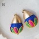 2個セット 真鍮アクセサリーパーツ インド刺繍アクセサリーパーツ 刺繍ピアスパーツ イヤリング作り バックチャームパーツ キーホルダー作り資材 民族ダンス衣装アパレル副資材 営業日即日発送[ワールデザインbistarai]