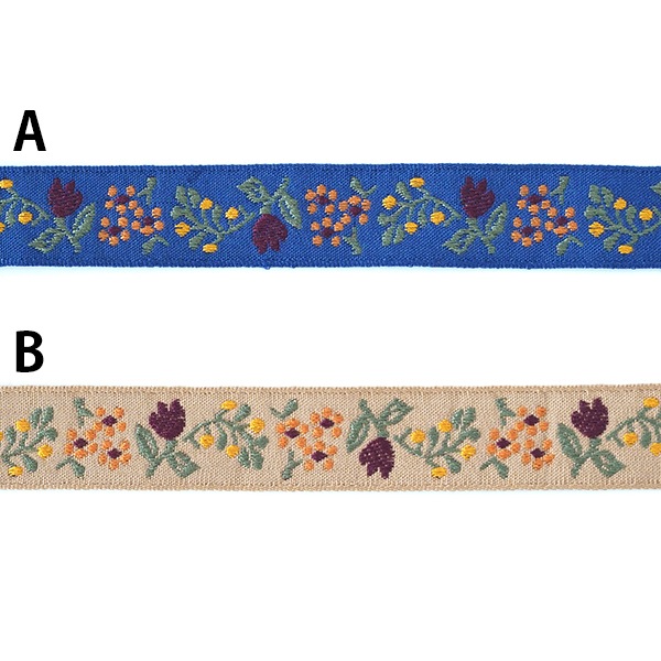 2cm幅 細幅手芸用テープフラワーリボン 花柄ジャガード織りテープ 2cm幅 1m単位販売 刺繍風 チロリアンテープ 北欧風 フラワーリボン ハンドメイド 手芸 バッグ装飾 ポーチ 洋裁 衣装 DIY ナチュラル カット販売 花柄刺繍チロリアンテープ ばらモチーフチロルテープ リボンブレード チスマホショルダーストラップ 猫首輪作り資材 営業日即日発送 [ワールデザインbistarai]
