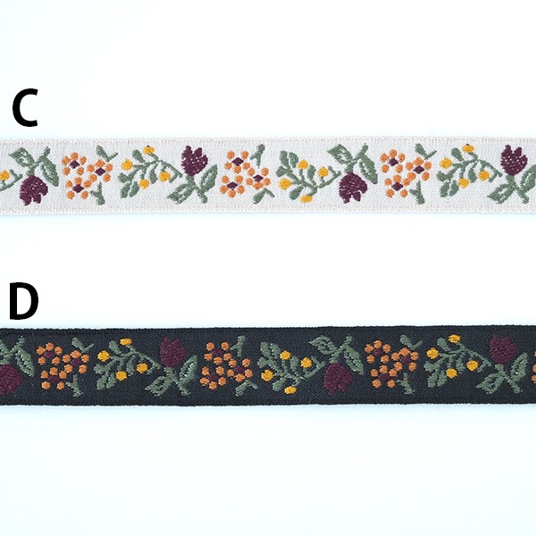 2cm幅 細幅手芸用テープフラワーリボン 花柄ジャガード織りテープ 2cm幅 1m単位販売 刺繍風 チロリアンテープ 北欧風 フラワーリボン ハンドメイド 手芸 バッグ装飾 ポーチ 洋裁 衣装 DIY ナチュラル カット販売 花柄刺繍チロリアンテープ ばらモチーフチロルテープ リボンブレード チスマホショルダーストラップ 猫首輪作り資材 営業日即日発送 [ワールデザインbistarai]