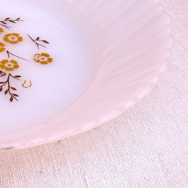 ヨーロッパ買付品 メキシコファイヤーキング スープ皿 深皿 ミルクガラス termocrisa ターモクリサ ヴィンテージ皿. キッチン雑貨 営業日即日発送