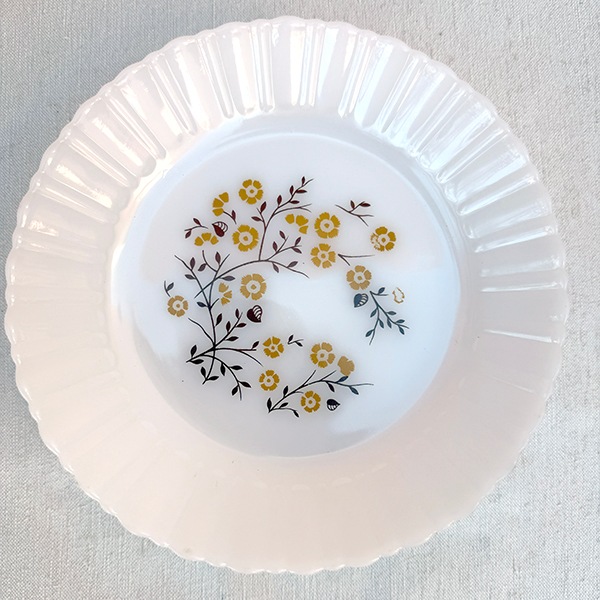 ヨーロッパ買付品 メキシコファイヤーキング スープ皿 深皿 ミルクガラス termocrisa ターモクリサ ヴィンテージ皿. キッチン雑貨 営業日即日発送