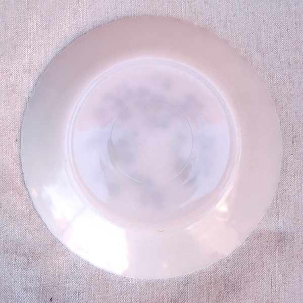 ヨーロッパ買付品 メキシコファイヤーキング ケーキ皿デザートプレート ミルクガラス termocrisa ターモクリサ 花柄ヴィンテージ 平皿  キッチン雑貨 営業日即日発送