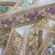 4.5cm幅 花柄インドゴールド刺繍チュールリボン ラメリボンたんぽぽ桜春色お花刺繍手芸用テープ 和装洋装着物 営業日即日発送 