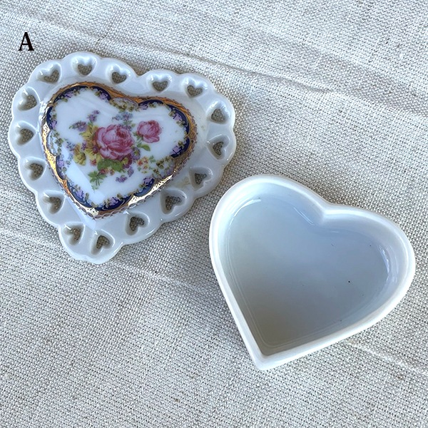 ポルトガル買付 ヨーロッパリモージュボックス フランスピルケース 陶器ケース ヨーロッパアンティーク陶器 ドールハウス  蚤の市買い付け 営業日即日発送