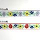 2cm幅 カラフル細幅チロリアンテープ お花刺繍リボン レトロ柄花柄チロルテープ カメラチェーン 手芸用リボン最安値 三重県手芸用品店 営業日即日発送[ワールデザインbistarai]