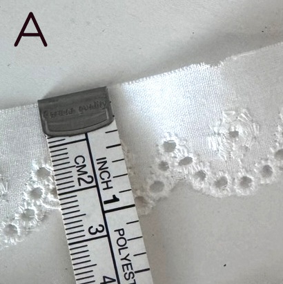 アメリカコットンリボン US デットストックリボン スカラップフリルレース USAヴィンテージリボン販売 営業日即日発送