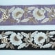 5.5cm幅 ゴールド金糸 花柄ボタニカル柄インド刺繍リボン フラワー刺繍テープ 手芸用リボン 営業日即日発送 [ワールデザインbistarai]